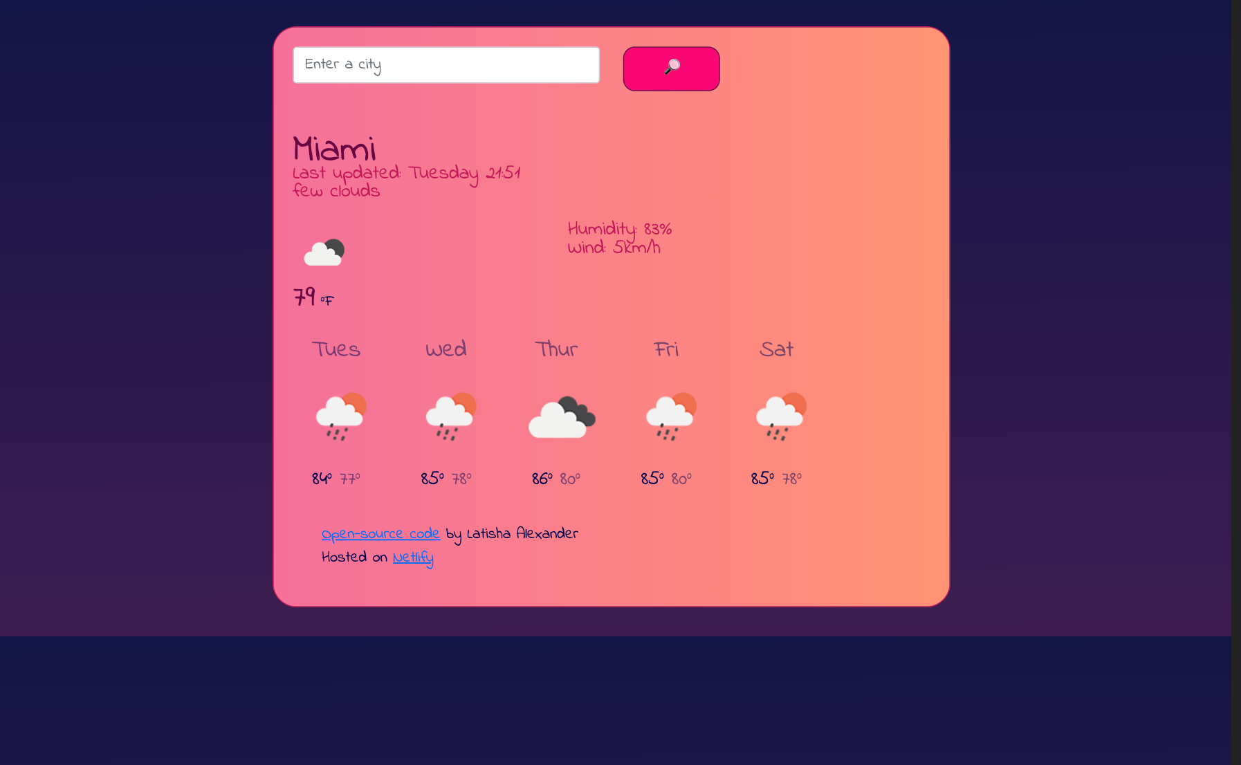 Weather Forecast Application preview